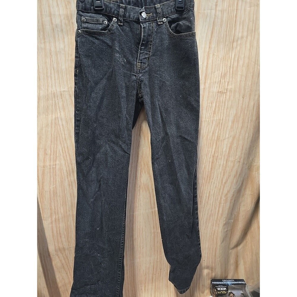 Wonder Nation Boys Blue Adjustable Waist Dark Wash Slim Jeans 14R